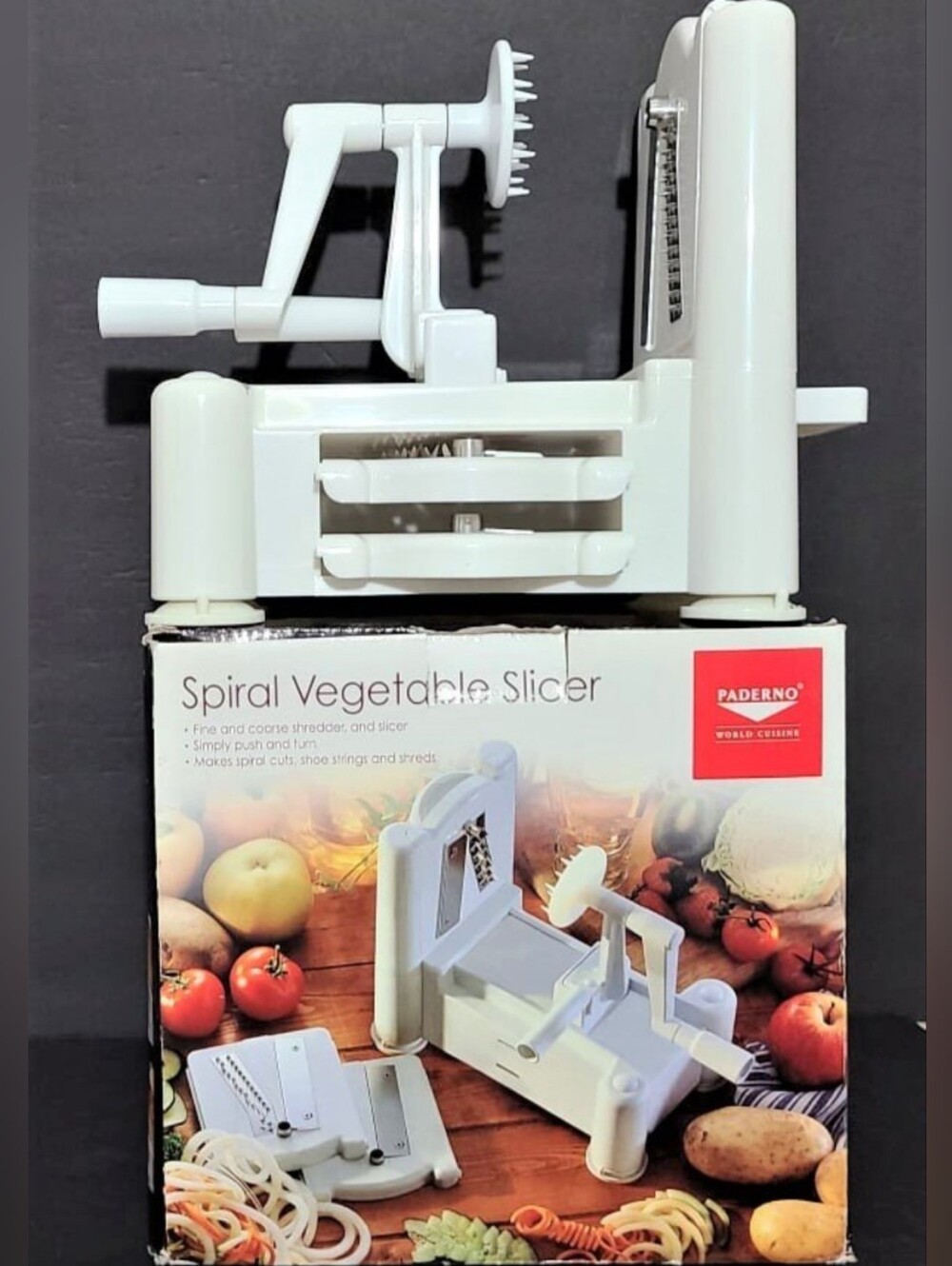 Paderno Spiral Vegetable Slicer White NEW